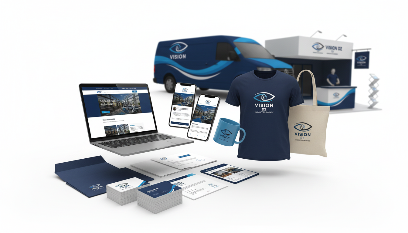 Applications d'identité visuelle sur différents supports